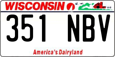 WI license plate 351NBV
