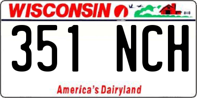WI license plate 351NCH