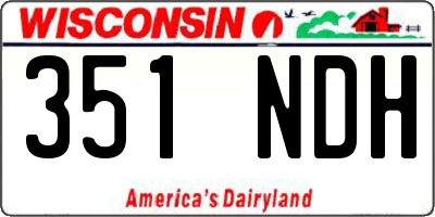 WI license plate 351NDH