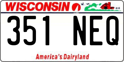 WI license plate 351NEQ