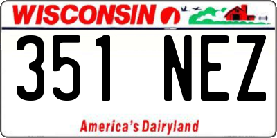 WI license plate 351NEZ