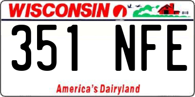 WI license plate 351NFE