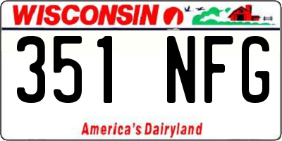 WI license plate 351NFG