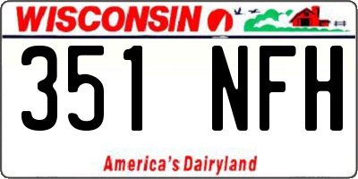 WI license plate 351NFH