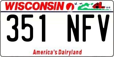 WI license plate 351NFV