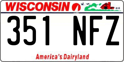 WI license plate 351NFZ