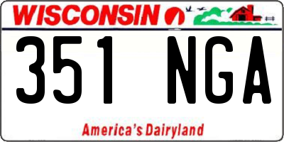 WI license plate 351NGA