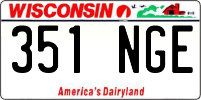 WI license plate 351NGE