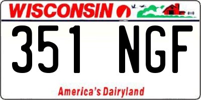 WI license plate 351NGF
