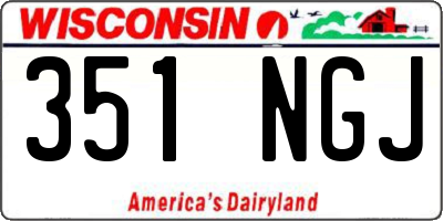 WI license plate 351NGJ