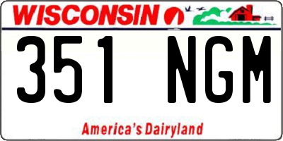 WI license plate 351NGM