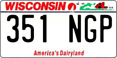 WI license plate 351NGP