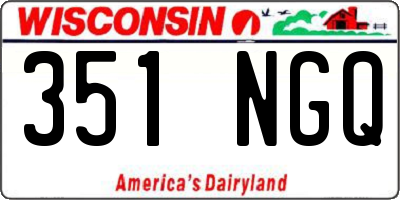 WI license plate 351NGQ