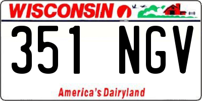 WI license plate 351NGV