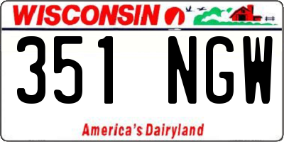 WI license plate 351NGW