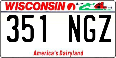 WI license plate 351NGZ
