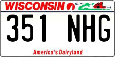 WI license plate 351NHG
