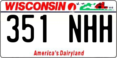 WI license plate 351NHH