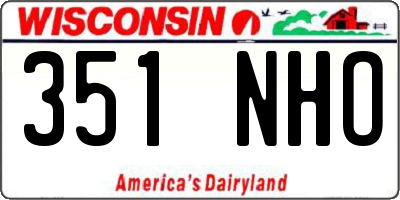 WI license plate 351NHO