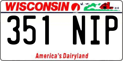 WI license plate 351NIP