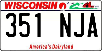 WI license plate 351NJA