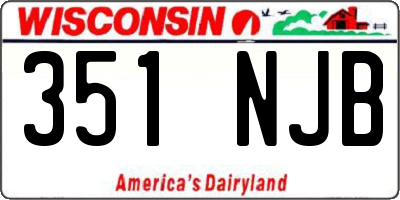 WI license plate 351NJB
