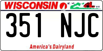 WI license plate 351NJC
