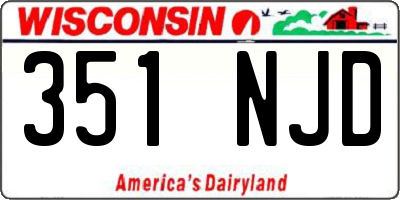 WI license plate 351NJD