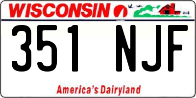 WI license plate 351NJF