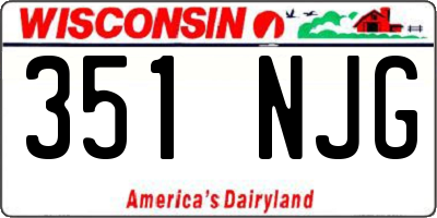 WI license plate 351NJG