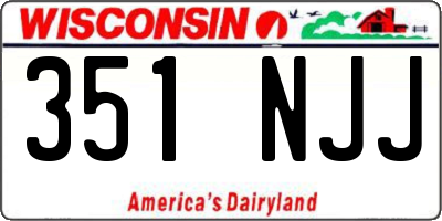 WI license plate 351NJJ