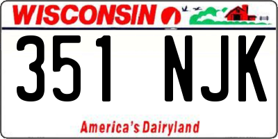 WI license plate 351NJK