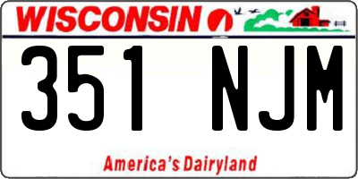 WI license plate 351NJM