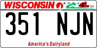 WI license plate 351NJN