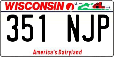 WI license plate 351NJP