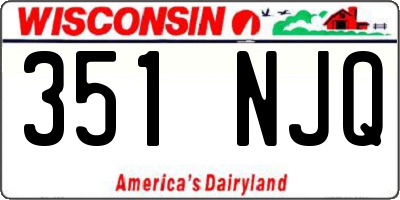 WI license plate 351NJQ