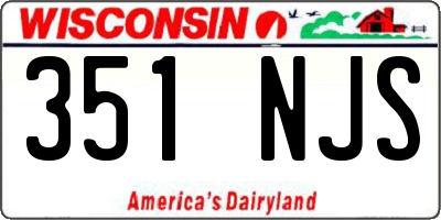 WI license plate 351NJS