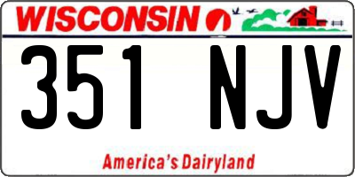 WI license plate 351NJV
