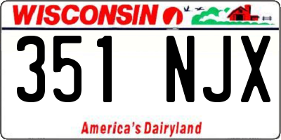 WI license plate 351NJX