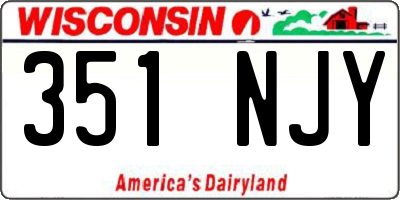WI license plate 351NJY