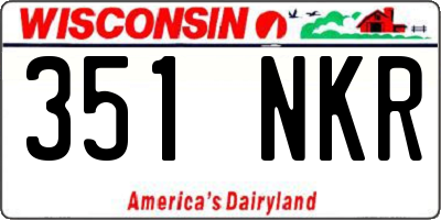 WI license plate 351NKR