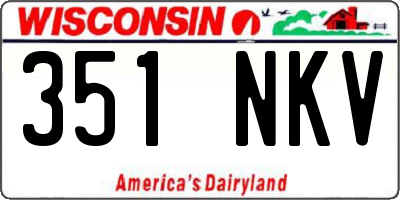 WI license plate 351NKV