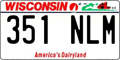 WI license plate 351NLM