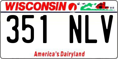 WI license plate 351NLV