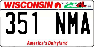 WI license plate 351NMA