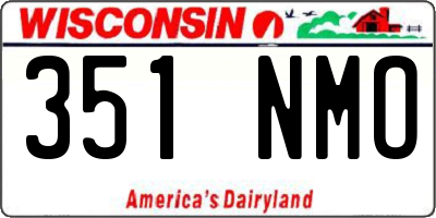 WI license plate 351NMO