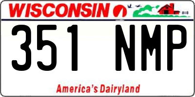 WI license plate 351NMP