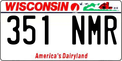 WI license plate 351NMR