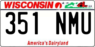 WI license plate 351NMU