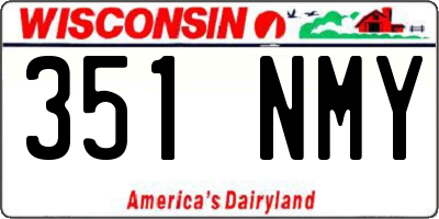 WI license plate 351NMY